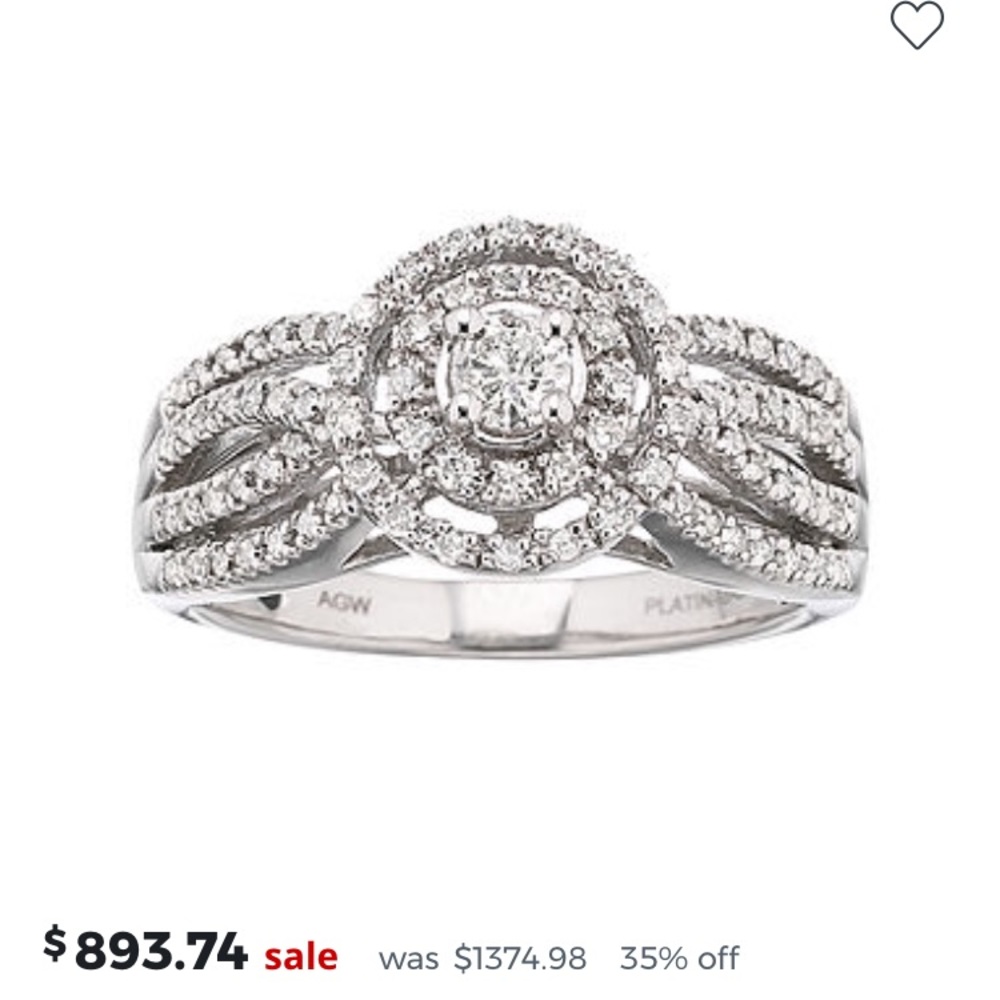 1/2ctw Platinaire Engagement Ring